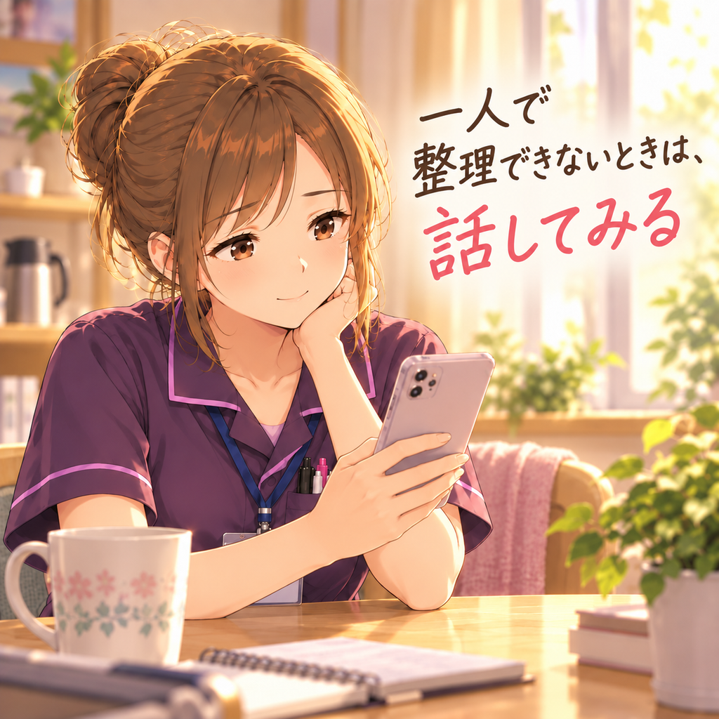 介護職を辞めたいと悩みLINE相談する介護職員